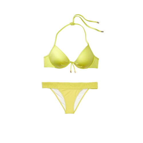 Купальник Victoria’s Secret Malibu Fabulous Strappy Push-Up Top & Ensanada Smocked Cheeky Bottom