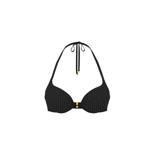 Купальник Victoria’s Secret SWIM Bombshell Add-2-Cups Diamanté Push-Up Bikini Top & Diamanté Brazilian Bikini Bottom Pure Black Shine