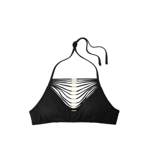 Купальник Victoria’s Secret Archives Strappy Hardware Halter Bikini Black