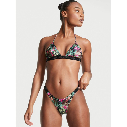 Купальник Victoria’s Secret Triangle Shine Strap Swim Top & Thong Bottom Palm