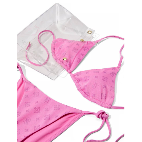 Купальник Victoria’s Secret Triangle Bikini Set Pink Sugar Shimmer
