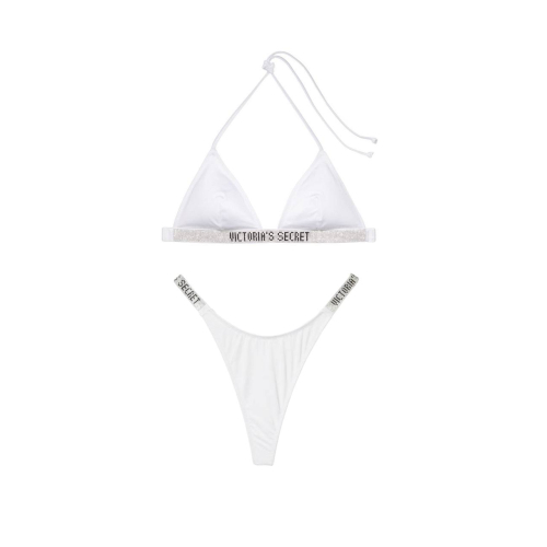 Купальник Victoria’s Secret Essential Shine Strap Swim White String