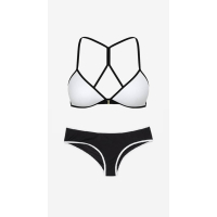 Купальник Victoria’s Secret Strappy Push-Up Bikini Black & White