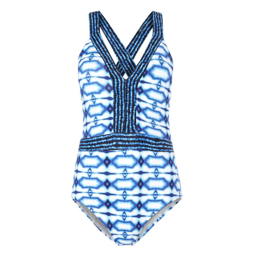 Суцільний купальник Michael Kors Cross Back One Piece Swimsuit Blue