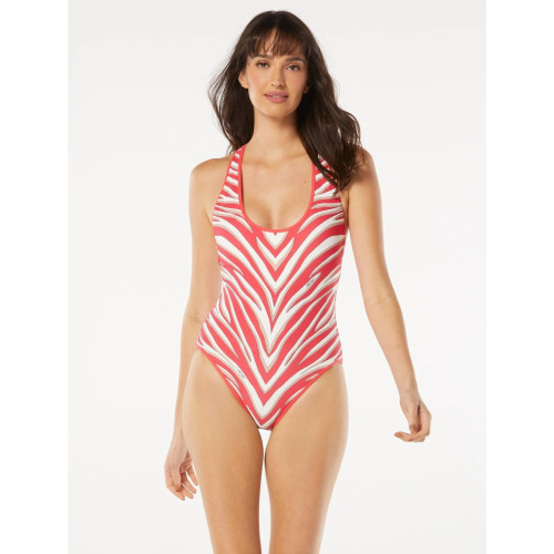 Купальник Michael Kors Racerback One Piece Swimsuit - Zebra Spine