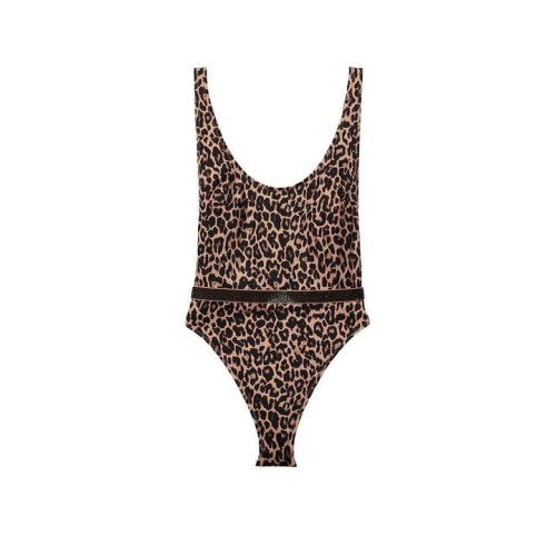 Купальник Victoria’s Secret Sparkling Strappy Deep V-Neck One-Piece Swimsuit Leopard
