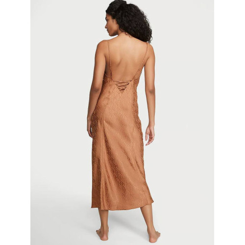 Нічна Сорочка Victoria's Secret Icon Satin Midi Slip