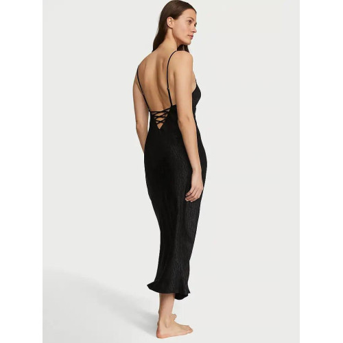 Нічна Сорочка Victoria's Secret Icon Satin Midi Slip