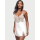 Нічна Сорочка Victoria's Secret Lace Top Satin Slip 