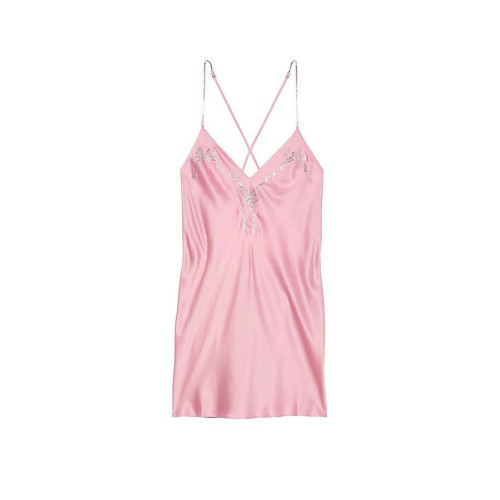 Нічна сорочка Victoria's Secret Twinkle Bows Satin Open-Back Slip Dress Нічна сорочка Victoria's Secret Twinkle Bows Satin Open-Back Slip Dress