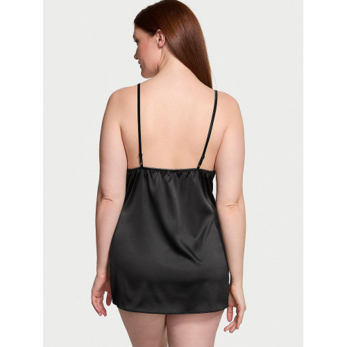 Пеньюар Victoria’s Secret Tease Satin Lace-Trim Mini Slip Dress