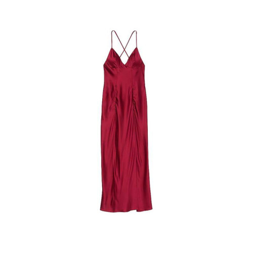 Пеньюар Victoria’s Secret Dekolteli Uzun Satin Gecelik