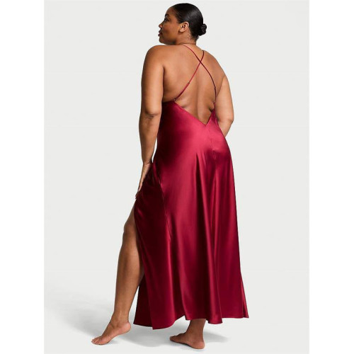 Пеньюар Victoria’s Secret Dekolteli Uzun Satin Gecelik