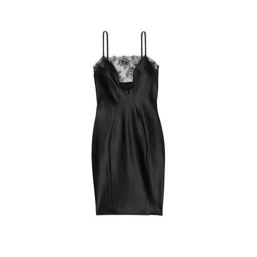 Сатинова сукня Victoria’s Secret Satin & Rose Lace Slip Dress