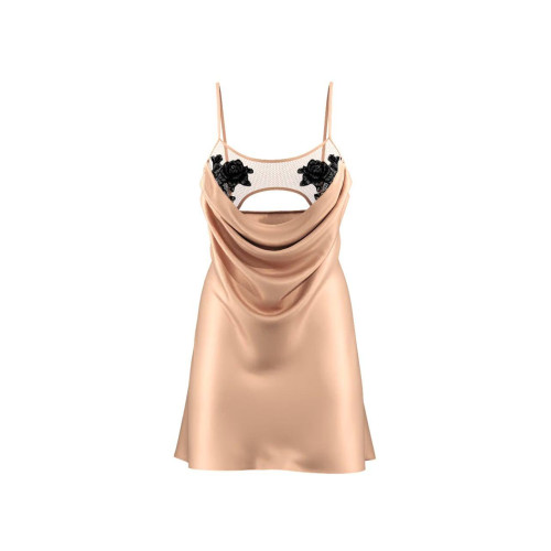 Нічна сорочка Victoria’s Secret Sheer Rose Satin Draped Mini Slip