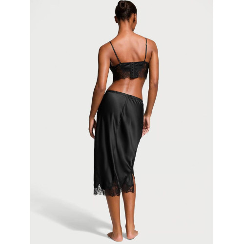 Набір Victoria’s Secret Satin Rose Lace-Trim Bralette & Midi Skirt Set