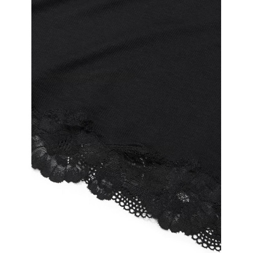 Нічна Сорочка Victoria’s Secret Black Modal Rib Tie Back Slip Dress