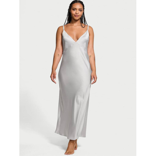 Пеньюар Victoria’s Secret Silver Pearl Grey Twinkle Strap Satin Slip Dress