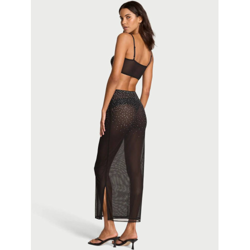 Комплект Victoria’s Secret Very Sexy Sparkle Crystal Sheer Bralette & Maxi Skirt Set