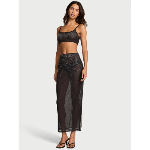 Комплект Victoria’s Secret Very Sexy Sparkle Crystal Sheer Bralette & Maxi Skirt Set