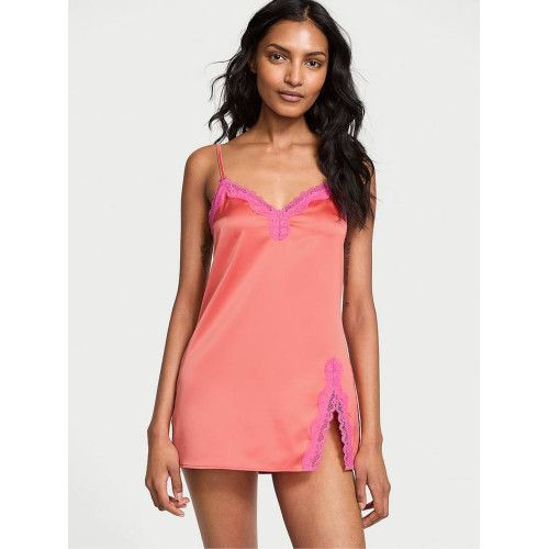 Пеньюар Victoria’s Secret Coral Ribbon Pink Lace Slip Dress Пеньюар Victoria’s Secret Coral Ribbon Pink Lace Slip Dress