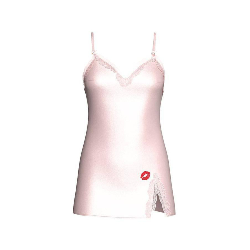 Пеньюар Victoria’s Secret Tease Satin Lace-Trim Mini Slip Dress Light Pink