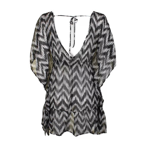 Туніка для пляжу Miken Embroidered Ruffle Tunic Swim Cover Up Dress