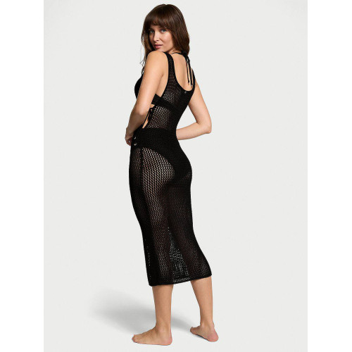 Туніка Для Пляжу Victoria’s Secret Swim Beachwear Crochet Midi Dress Black