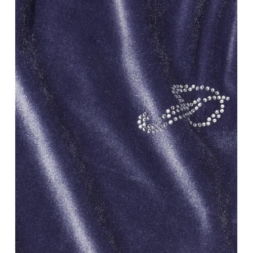 Велюровий Спортивний Костюм Victoria’s Secret PINK Velour Shine Logo Full-Zip Crop Hoodie Wide-Leg Midnight Navy