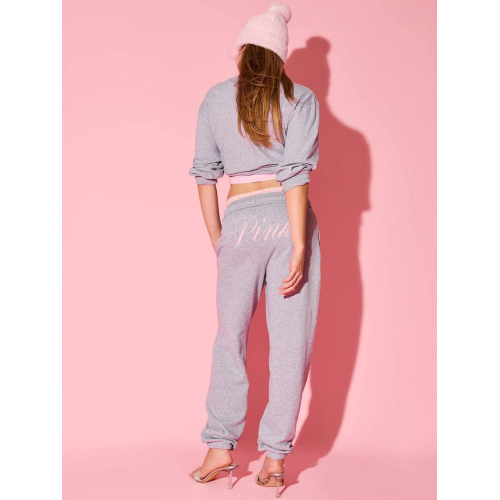 Спортивний костюм PINK Victoria’s Secret Campus Fleece Full-Zip Hoodie & Jogger Grey