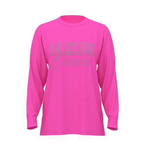 Кофта PINK Victoria’s Secret Campus Cotton Long-Sleeve Tee Sleigh Queen Pink