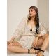 Туніка Victoria’s Secret Swim Beachwear Linen Lace-Trim Dress Beyaz