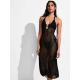 Туніка Victoria’s Secret SWIM Beachwear Crochet Keyhole Dress Black