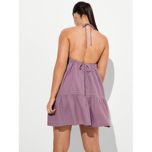 Пляжна сукня Victoria’s Secret Swim Beachwear Cotton Gauze Tiered Mini Dress Lavender Haze