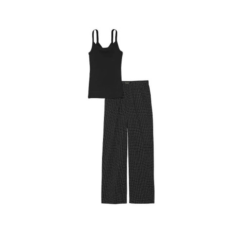 Піжама Victoria's Secret Cotton Tank Tee-jama Set Black 