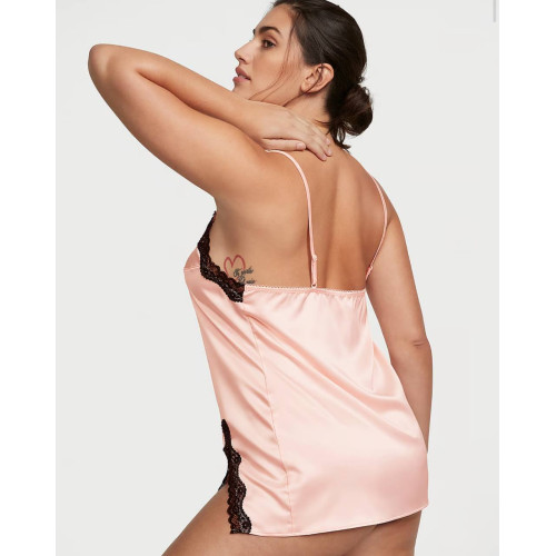Нічна сорочка Victoria’s Secret Tease Satin Lace-Trim Mini Slip