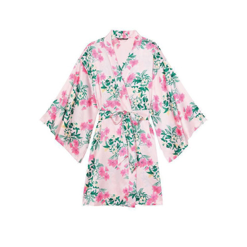 Піжамний Комплект з Шовку Victoria's Secret 4 в 1 4-piece Silk Gift Set Green White Stripe 