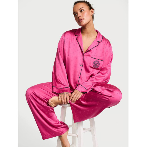 Піжама Victoria’s Secret Satin Pajama Set Hollywood Pink