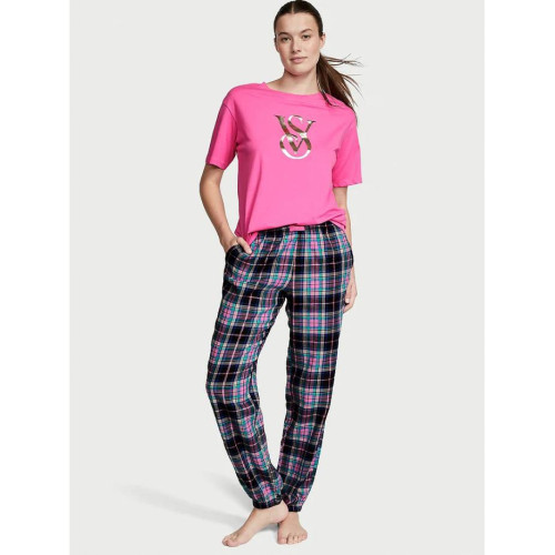 Піжама Victoria's Secret Flannel Jogger Tee-jama