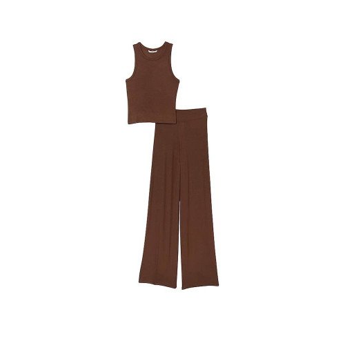 Піжама Victoria's Secret Dark Brown Tank Long Pyjamas