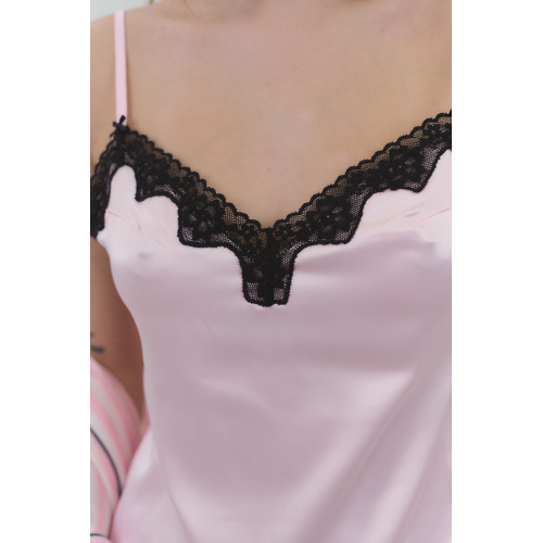 Піжама Victoria’s Secret Tease Satin Lace-Trim Cami & Flutter Shorts Set