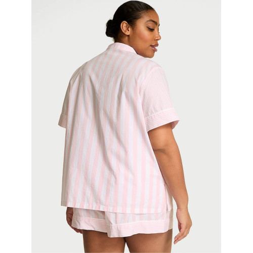 Піжама Victoria's Secret Pretty Blossom Pink Stripe Cotton Short Pyjama Set