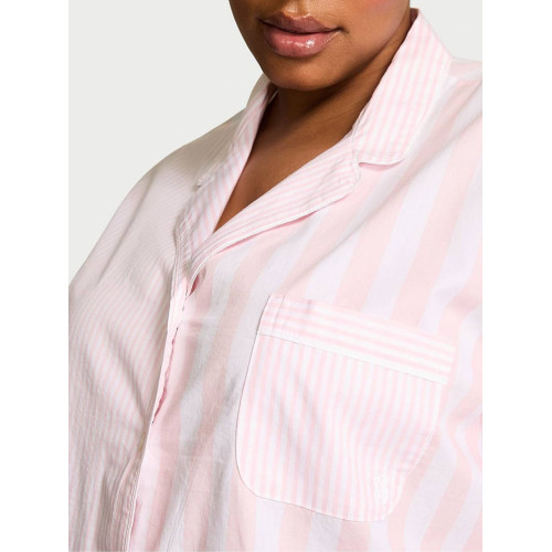 Піжама Victoria's Secret Pretty Blossom Pink Stripe Cotton Short Pyjama Set