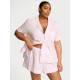 Піжама Victoria's Secret Pretty Blossom Pink Stripe Cotton Short Pyjama Set