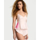 Піжама Victoria's Secret Faint Pink Peony Satin Cami Flutter Short Set
