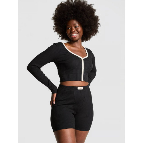 Комплект Victoria’s Secret PINK Lounge Crop Кофта & Шорти Set