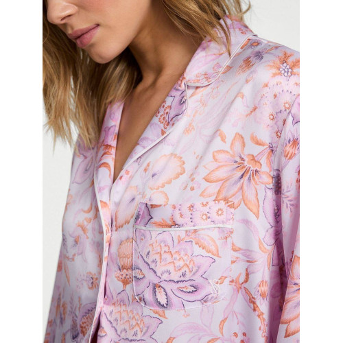 Піжама Victoria’s Secret Purple Floral Satin Long Pajamas Set