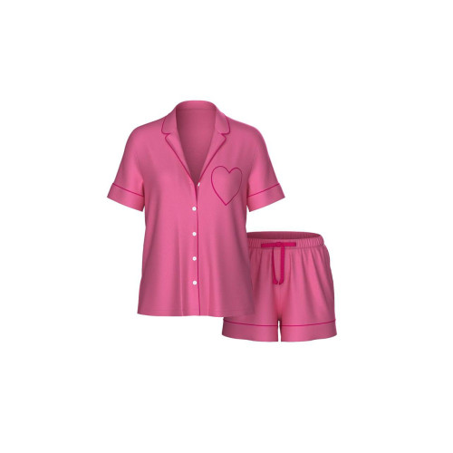 Піжама Victoria’s Secret Glazed Satin Bow Short Pajama Set Pocket Heart
