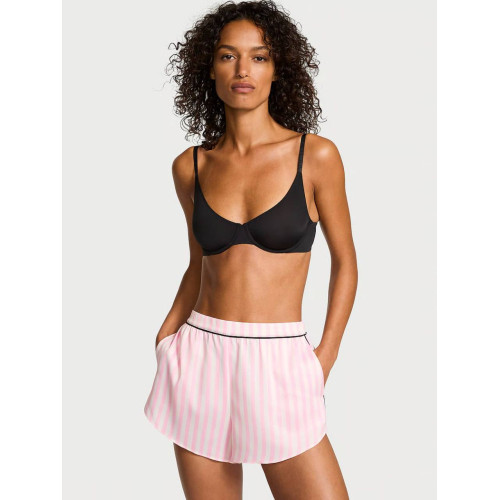 Шорти Victoria’s Secret Signature Satin Sleep Shorts Рожеві В Смужку Шорти Victoria’s Secret Signature Satin Sleep Shorts Рожеві В Смужку