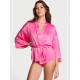 Піжама Victoria’s Secret Signature Satin Mini Robe Glazed Satin Sleep Shorts